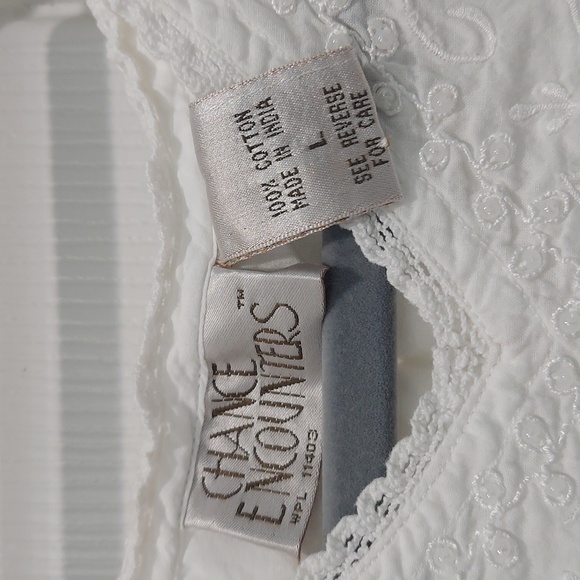 Vintage Cotton Beaded Nightgown - Picture 4 of 6